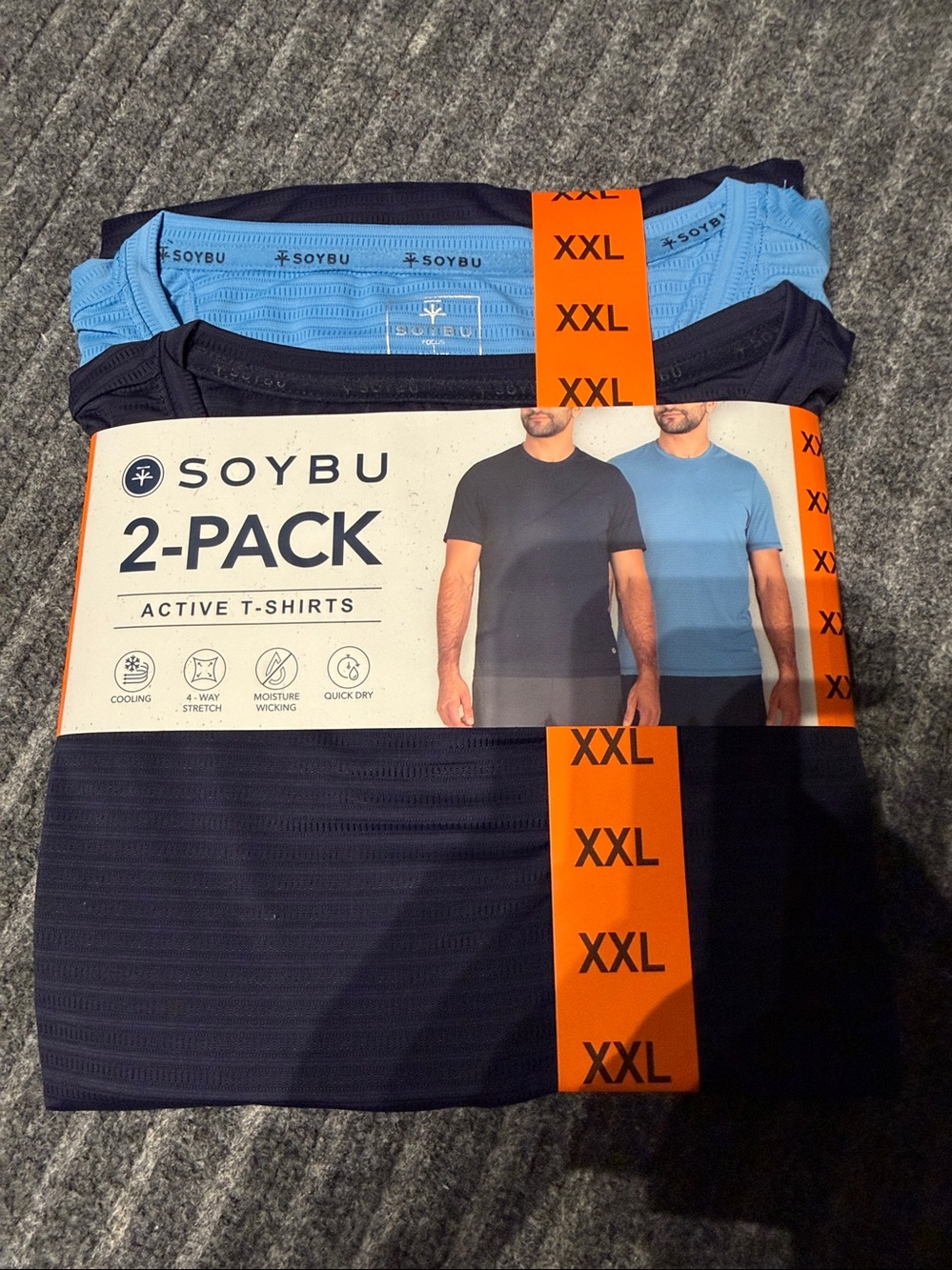 Soybu 2-Pack Active T-Shirts in Blue/Navy
